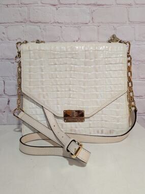 Brahmin Ophelia Creme Strada Shoulder Bag Crossbody Bag READ